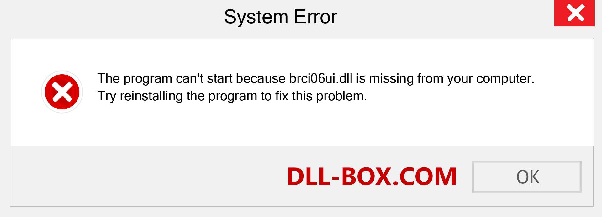  brci06ui.dll file is missing?. Download for Windows 7, 8, 10 - Fix  brci06ui dll Missing Error on Windows, photos, images